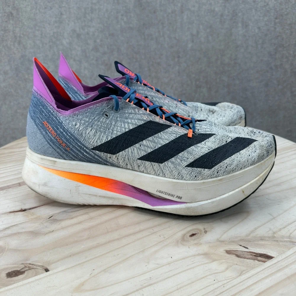 Adidas Adizero Prime X Strung Running Shoes Mens 13 Blue Purple